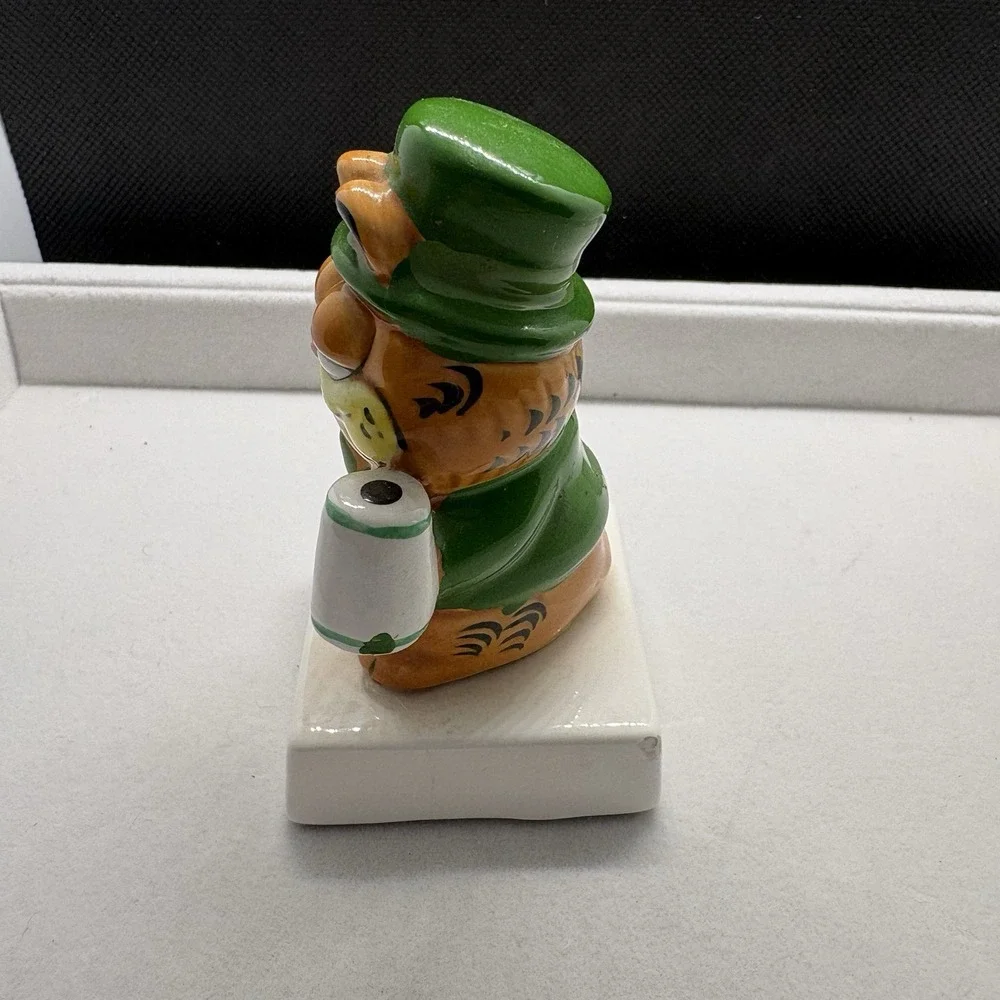 Rare Vintage Enesco Ceramic Garfield Irish‎ / St. Patrick's Day Figure